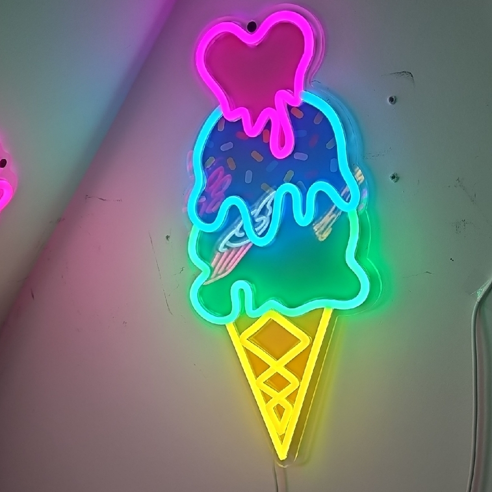 Colorful Ice Cream Neon Sign